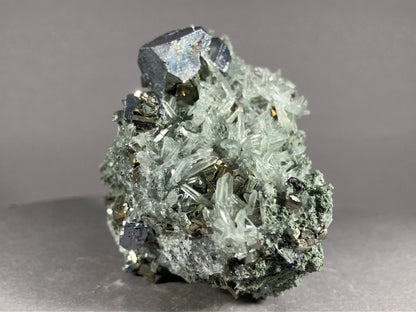 Pyrit/Nadelquarz/Bleiglanz - Madan ca. 6,5x6cm