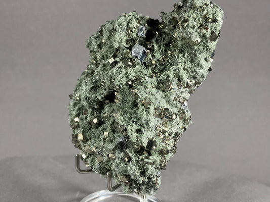 Pyrit/Nadelquarz/Bleiglanz - Madan ca. 8,5x5cm