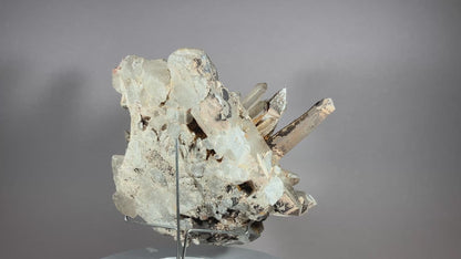 Bergkristall/Hämatit - Jinlong/China ca. 14x14cm