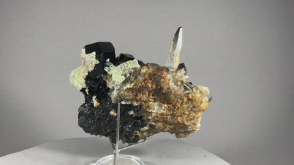 Turmalin/Rauchquarz/Hyalit- Namibia/Afrika ca. 11x8cm