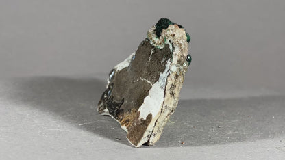 Malachit/Quarz - Kambove/Kongo ca. 6x3,2cm