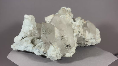 Bergkristall/Periklin/blauer Calcit/Turmalin - Giza/Pakistan ca. 17x10cm